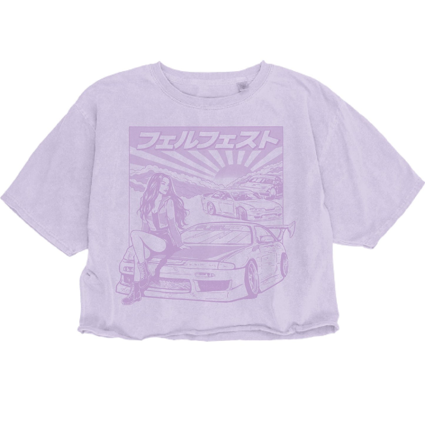 Women's Ride or Die Crop (Purple)