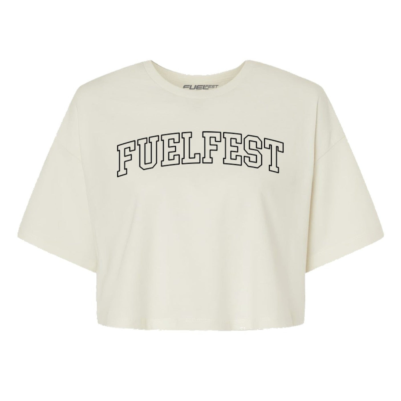 Women's Varsity Crop Tee White