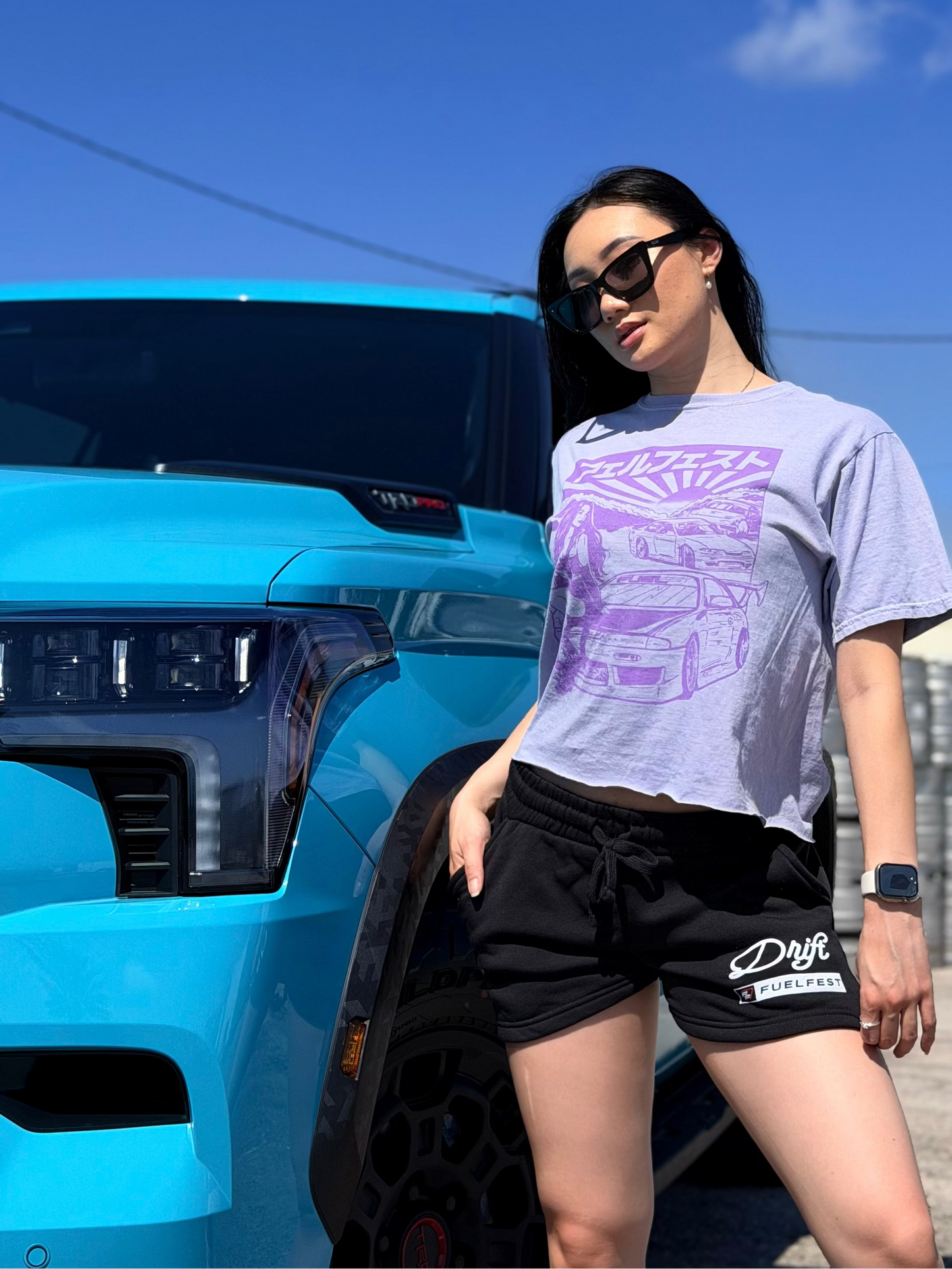 Women's Ride or Die Crop (Purple)