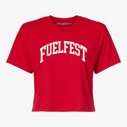 FUELFEST Women's Red Crop Tee