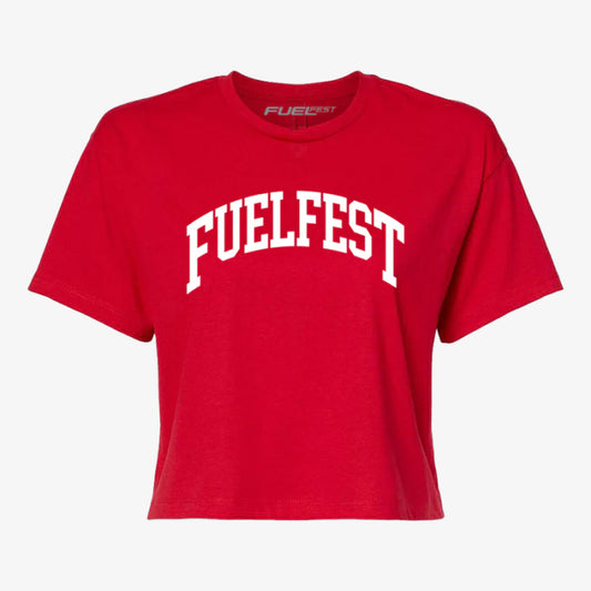 FUELFEST Women's Red Crop Tee